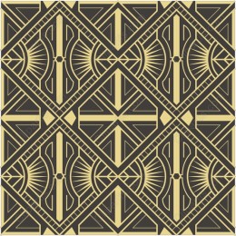 Elegant Geometric Black and Gold Pattern
