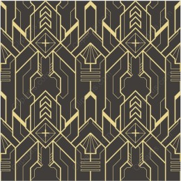 Gold & Black Geometric Pattern