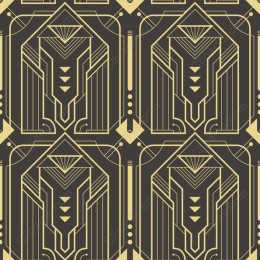 Elegant Art Deco Pattern in Gold and Black