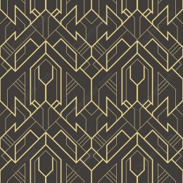 Elegant Geometric Pattern in Black and Gold