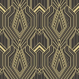 Elegant Geometric Pattern in Black and Gold