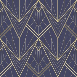 Navy and Gold Geometric Pattern