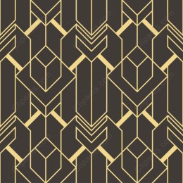Elegant Geometric Pattern in Gold and Dark Tones