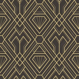 Gold and Black Geometric Elegance Pattern