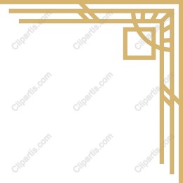 Gold Geometric Corner Clipart