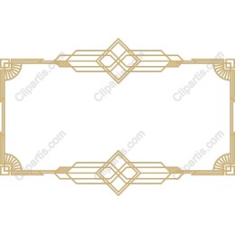 Art Deco Golden Frame