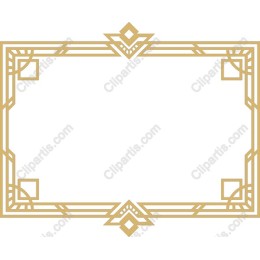 Art Deco Elegance: Golden Frame