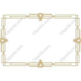 Art Deco Golden Frame