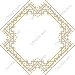 Gold Geometric Border