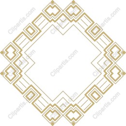 Elegant Golden Geometric Frame