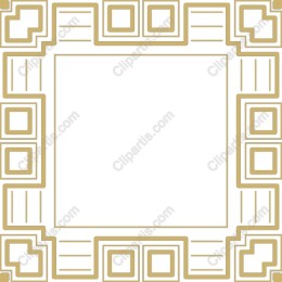 Gold Geometric Frame