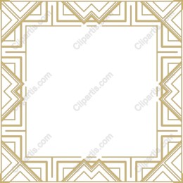 Elegant Geometric Gold Frame