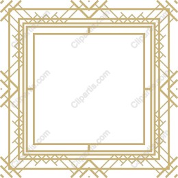 Elegant Geometric Gold Frame