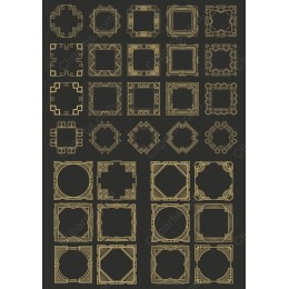 Ornate Frame Cliparts: Elegant Set