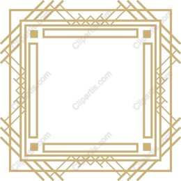 Gold Geometric Frame