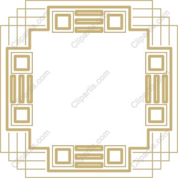 Art Deco Golden Frame