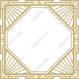 Elegant Art Deco Frame in Gold