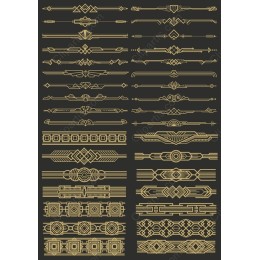Art Deco Borders Set - 30 Stylish Clipart