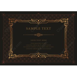 Art Deco Frame - Elegant Gold Geometric