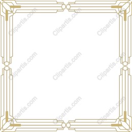 Elegant Gold Art Deco Border