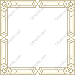 Art Deco Golden Frame