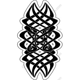 Intricate Black and White Knot Pattern