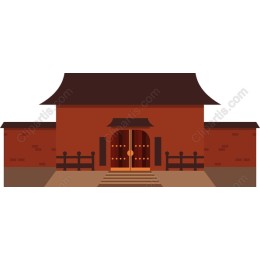 Oriental Temple Entrance