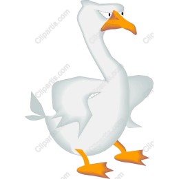 Playful Cartoon Goose