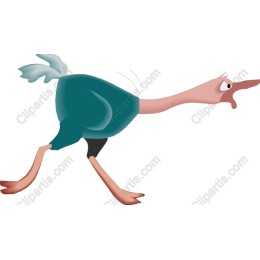Cartoon Ostrich