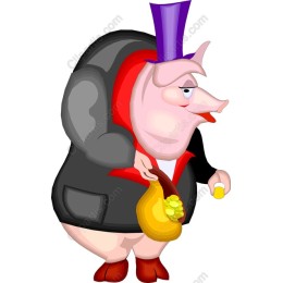 Playful Pig Character
