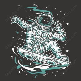 Adventure Awaits: Astronaut Surfing