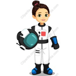 Cheerful Astronaut Girl