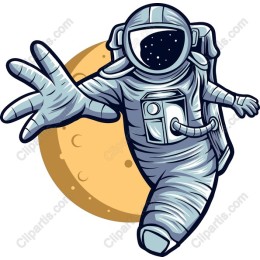 Cosmic Explorer: Vibrant Astronaut