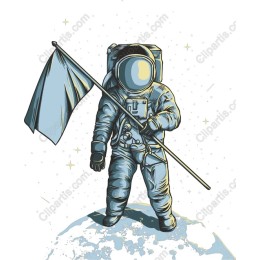 Astronaut with Flag