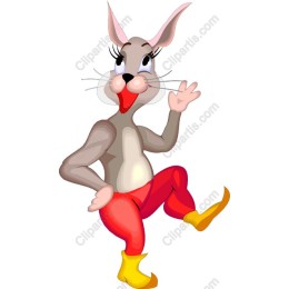 Whimsical Cartoon Rabbit