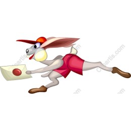 Playful Rabbit Letter Delivery