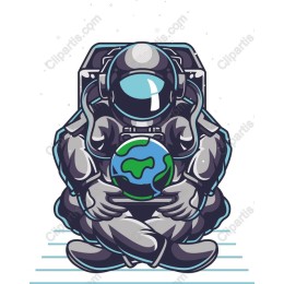 Astronaut with Earth