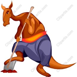 Playful Kangaroo Cartoonwork