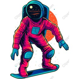 Cosmic Snowboarder: Astronaut