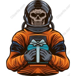 Astronaut Skull Gift