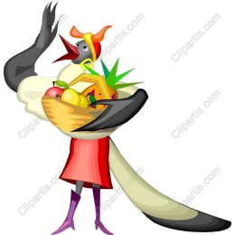 Whimsical Bird Fruit Basket