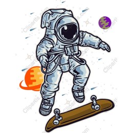 Astronaut Skateboard Adventure
