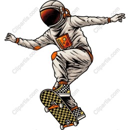 Skateboarding Astronaut