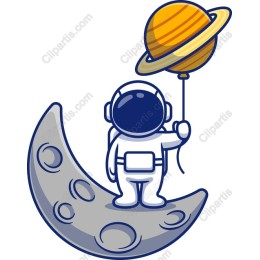 Cosmic Astronaut with Planet Balloon