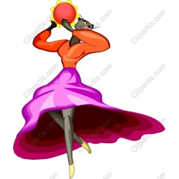 Dancing Cat with Tambourine