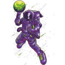 Cosmic Explorer: Vibrant Astronaut