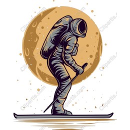 Astronaut Skiing