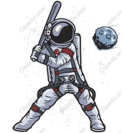 Cosmic Batter: Astronaut Baseball Bat