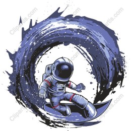 Cosmic Surfing Astronaut