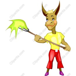 Playful Cartoon Donkey